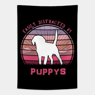 Easily Distracted By Puppys Tapestry