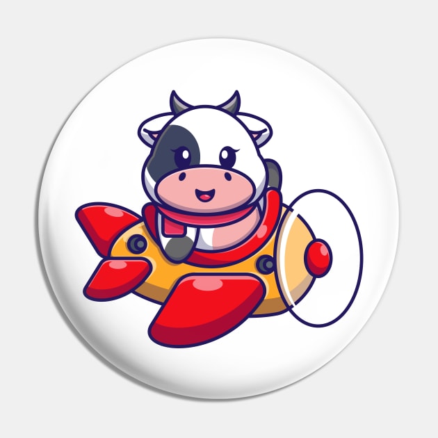 Cute baby cow driving plane cartoon Pin by Wawadzgnstuff