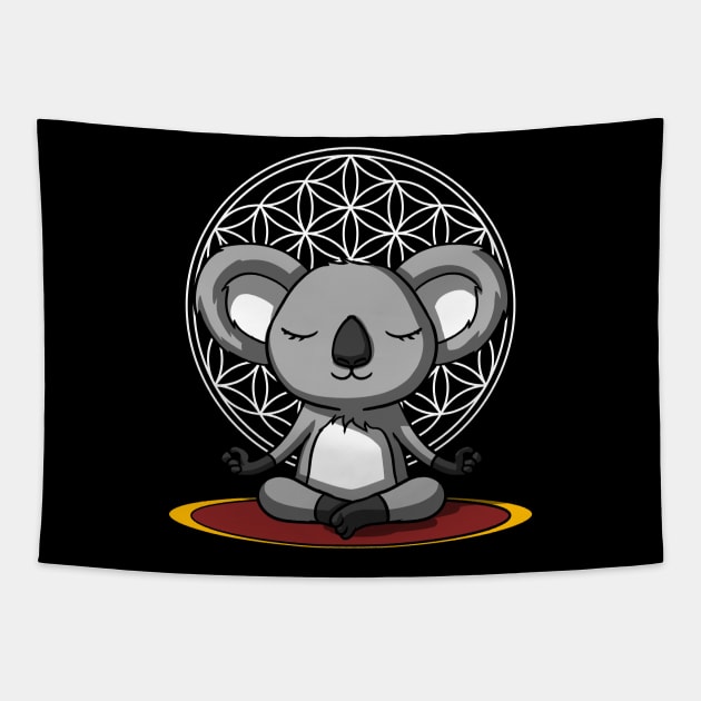 Koala Bear Meditation Tapestry by underheaven