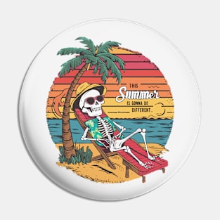 Retro Summer Chill Vibes Pin