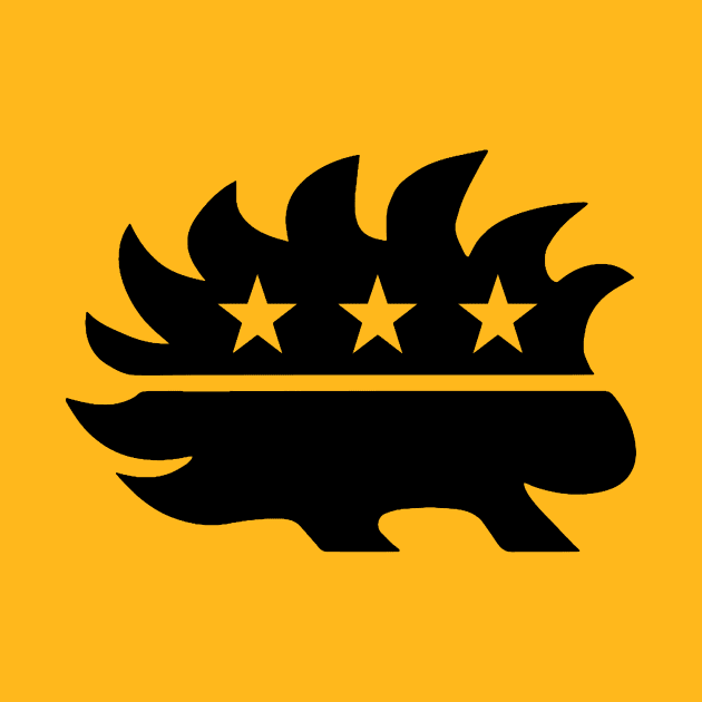 Libertarian Porcupine Black by mplusshift2