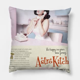 50s Kitchen Telephone Ad Pillow