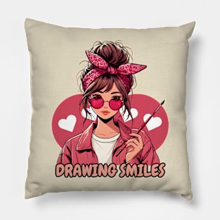 Artist lady Pillow