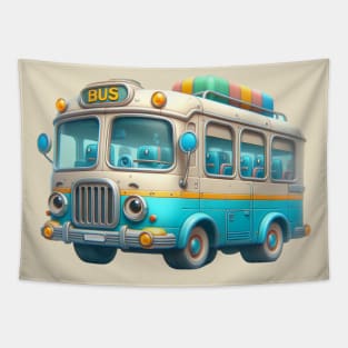 Cute Bus Tapestry