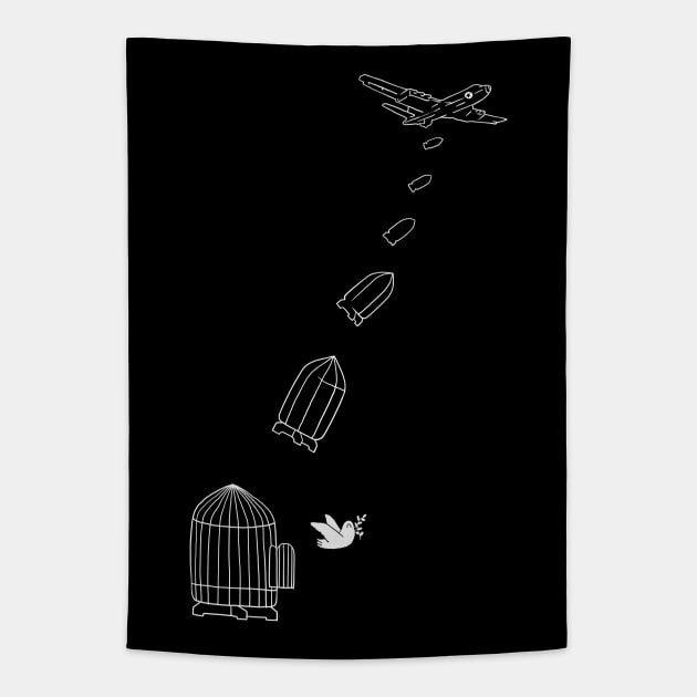 Peace Bomber Tapestry by ilovedoodle