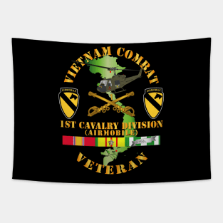 Vietnam Combat Cavalry Veteran w 1st Cavalry Div SSI Tapestry