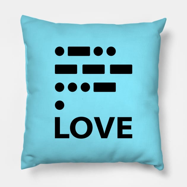 Morse Code Love message Pillow by Morgenesh