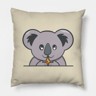 Cute koala pizzaeater Pillow