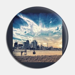 New Orleans Skyline Classic Blue Pin