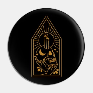 Witchy Skull Ritual Pin