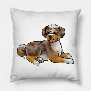 Dog - Aussiedoodle - Red Merle Pillow