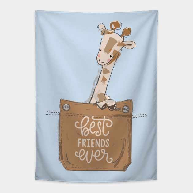 Pocket Giraffe Tapestry by EveFarb