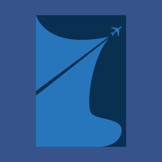 Blue Aviation Aicraft Minimalistic Design by Avion