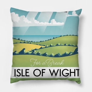 isle of wight travel poster. Pillow