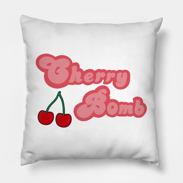 Cherry bomb Pillow by Jasmwills