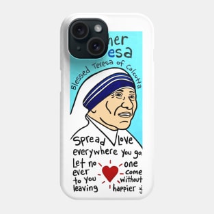Mother Teresa religious folk art Phone Case
