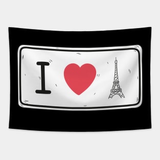 I Love Paris Tapestry