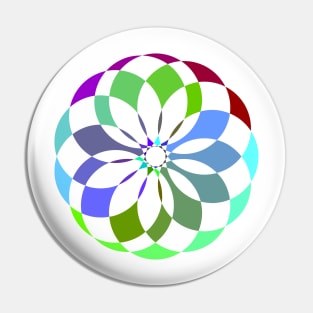 Colorful Abstract Circle Pin