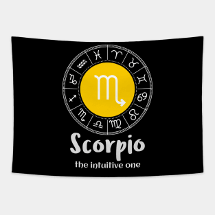 Scorpio The Intuitive One Zodiac Sign Tapestry