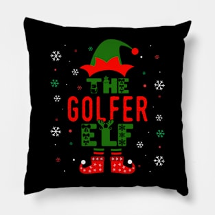 Family Christmas Matching Squad Outfit Elf Funny Golfer Pillow