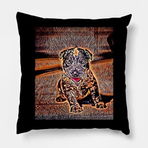 Jack Russell Puppy Pillow by DravenWaylon