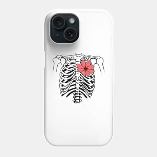 Skeleton flowers Phone Case