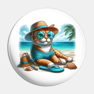 Relaxing cat Pin