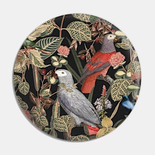 Jungle Birds Pattern Pin