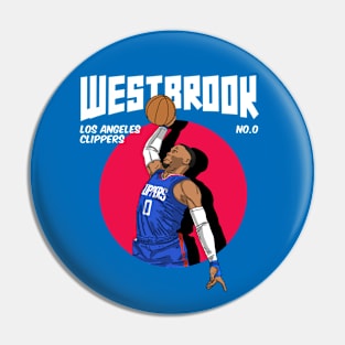 Russell Westbrook Comic Style Art Pin