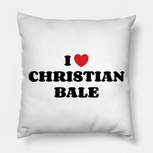 I Heart Christian Bale v2 Pillow