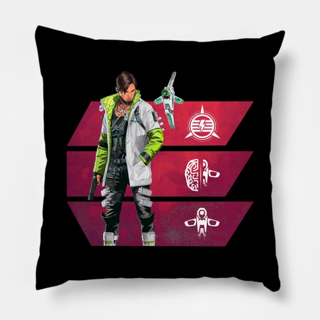 Crypto Apex Legends Pillow by Paul Draw