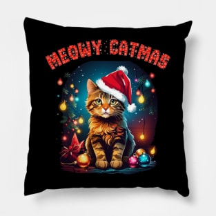 Meowy Catmas Pillow