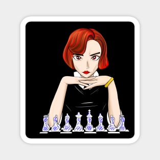 beth harmon the chess queen gambit ecopop art Magnet