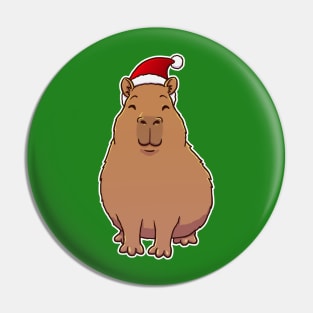 Capybara Christmas Pin