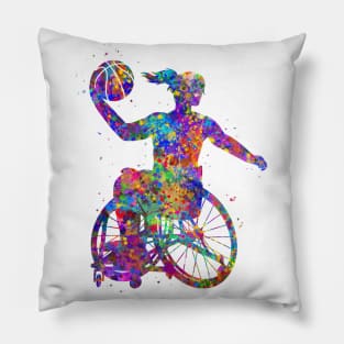 Wheelchair basketball girl Pillow