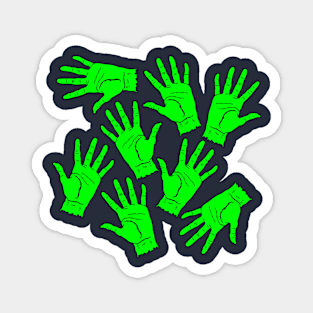 Zombie Hand Pattern Halloween Magnet