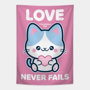 Love Never Fails - 1 Corinthians 13:8 Tapestry