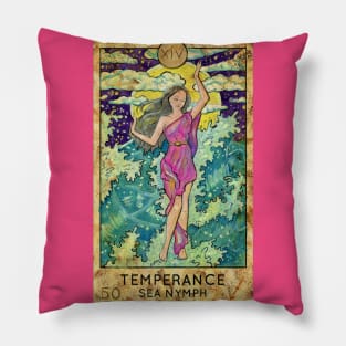 Temperance. Major Arcana Tarot Card. Pillow