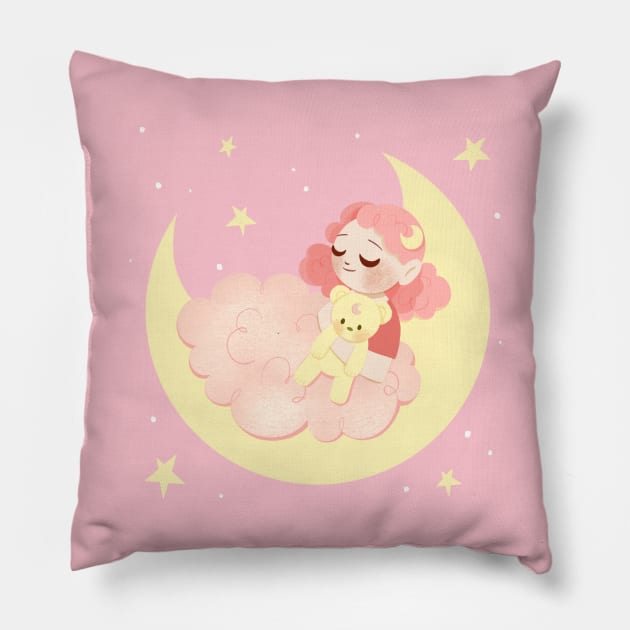 Cloudy Night Pillow by Lobomaravilha