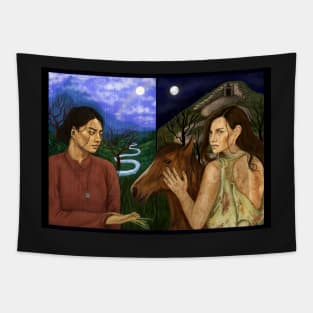 Worlds Apart - AndromaQuynh painting Tapestry