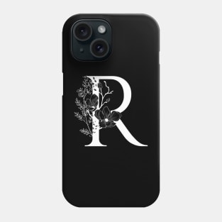 Letter R Monogram - Floral Initial Phone Case