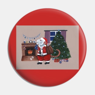 Santa Rat Pin