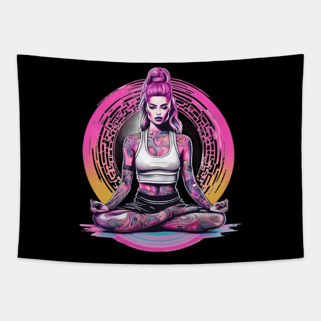 Restorative Yoga Tapestry by animegirlnft