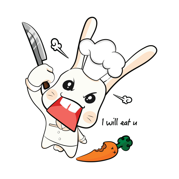 Chef Bunny with Knife by Anicue