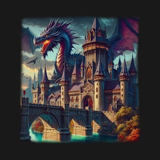 Castle and dragons T-Shirt