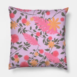 pink floral Pillow