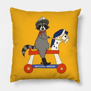 The Raccoon Ranger Pillow