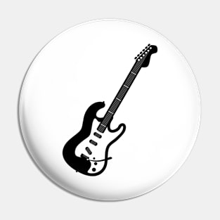 Electric Guitar Silhouette Pin