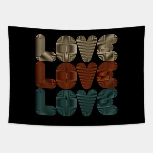 Simple Vintage Retro Love Valentine Typography Tapestry