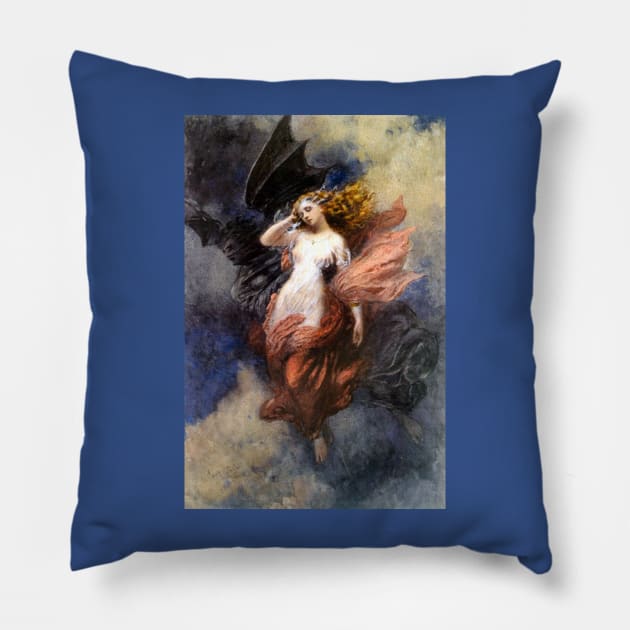 Death and the Maiden - George Clark Stanton Pillow by forgottenbeauty